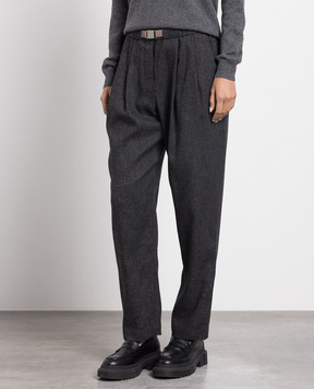 Brunello Cucinelli Серые брюки MP552P8407