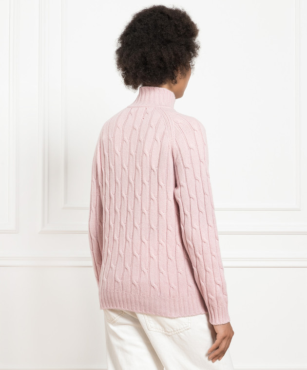 Babe Pay Pls Pink sweater made of cashmere in a textured pattern MD9701305341TR image 4