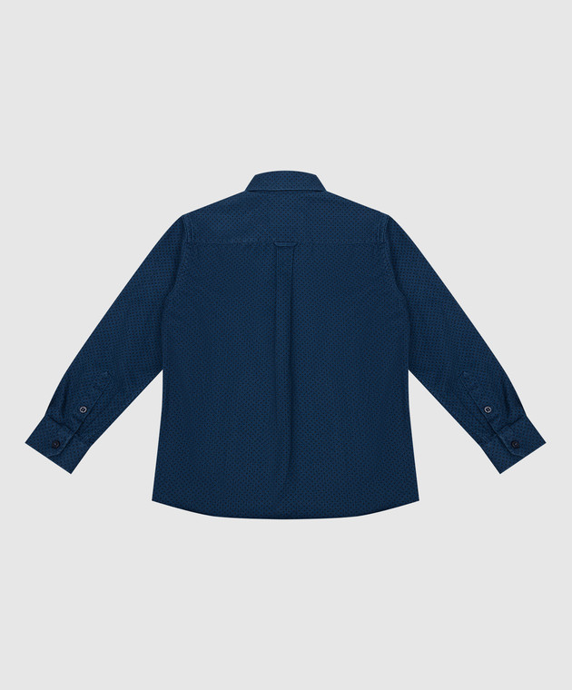 Stefano Ricci Children's blue shirt with peas YC004119SX1800 image 2