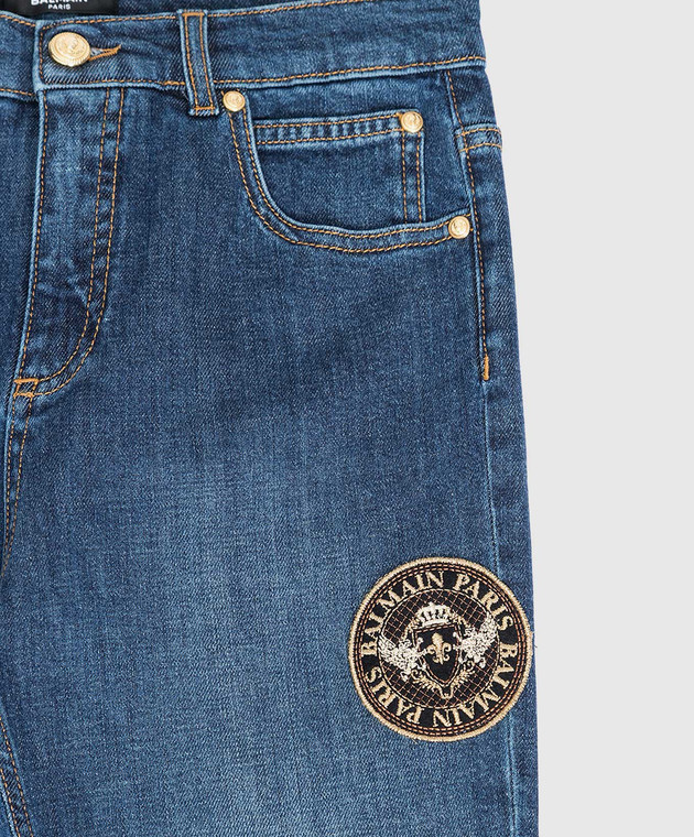 Balmain Baby blue jeans with Balmain Coin logo BT6Q80D0038410 image 3