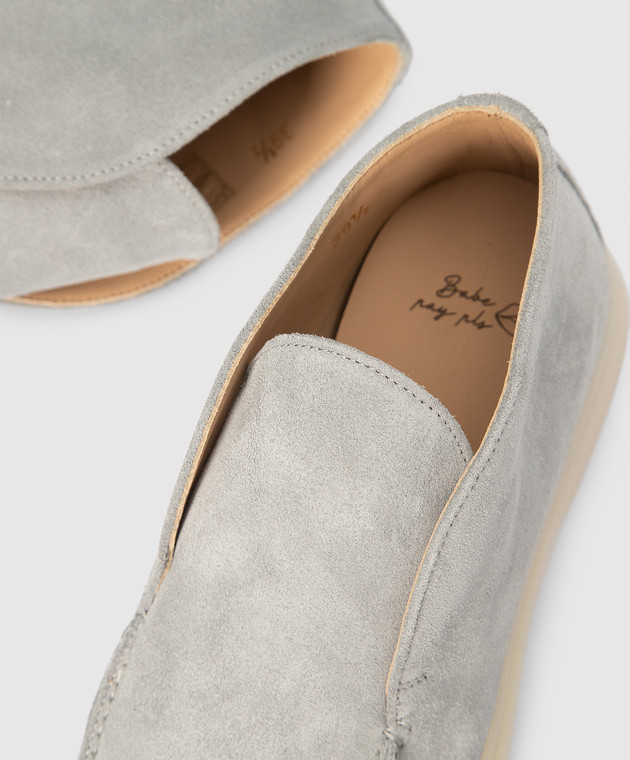 Babe Pay Pls Gray Suede Slippers FRIDA image 4