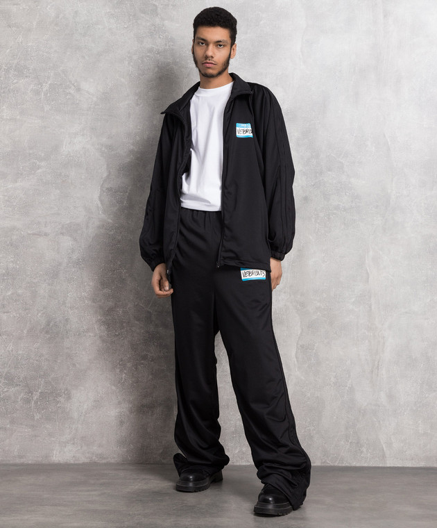 Vetements Черная спортивная кофта с логотипом UE63JA401Bm изображение 2