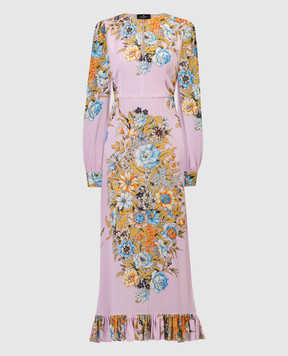 Etro Розовое платье в цветочный принт WRHA007399SAD95