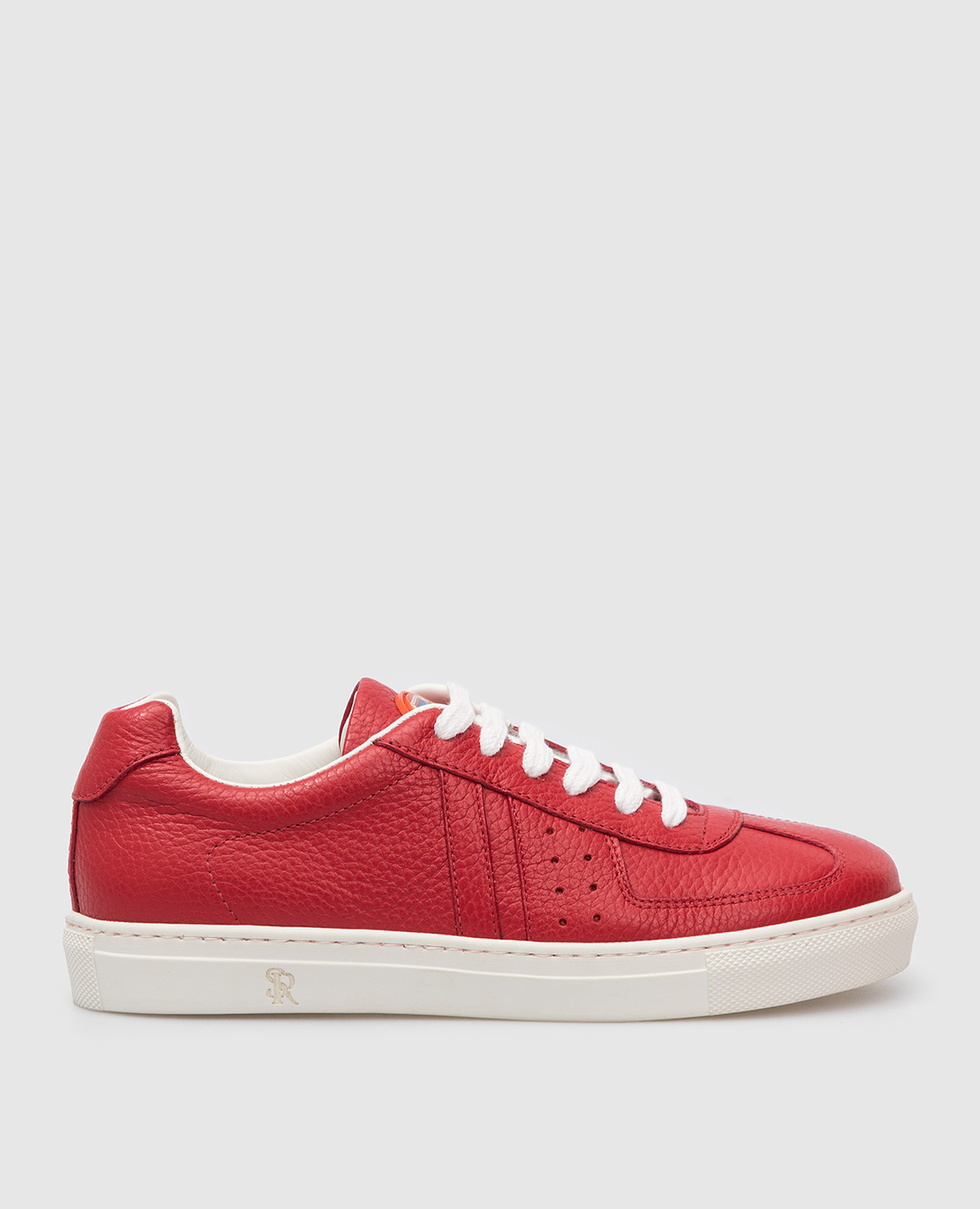 Children's red leather sneakers