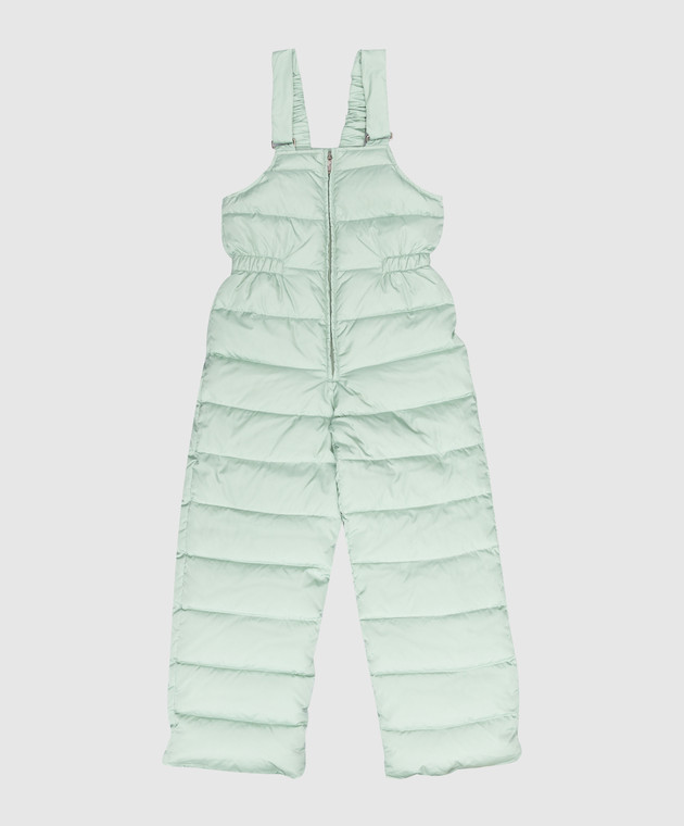 Il Gufo Детский мятный комплект комбинезон и пуховик с мехом енота A21DN002N003110 изображение 3