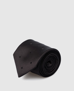 Stefano Ricci Дитяча чорна краватка із шовку YCCX74168