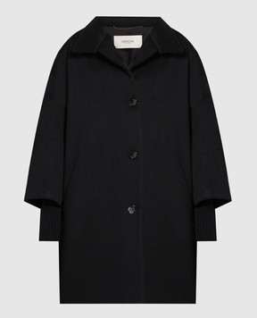 Agnona Чорне пальто з кашеміру TH0602XU7045