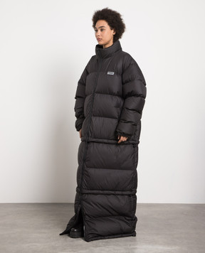 Vetements Чорний пуховик з регульованою довжиною UE54JA640Bw
