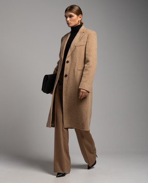 Helmut Lang Коричневое пальто N06HW402