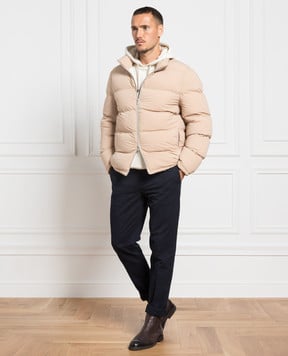 Brunello Cucinelli Бежевий пуховик MM4031941