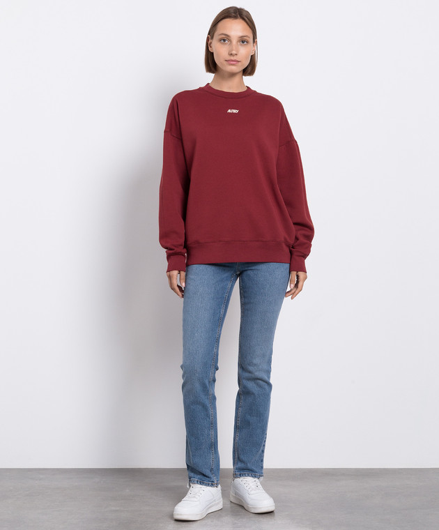 AUTRY Red sweatshirt with logo A23ISWBW416S image 2