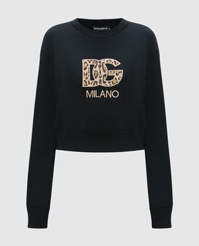 Dolce&Gabbana Черный свитшот с логотипом DG F9R31ZGDBZY