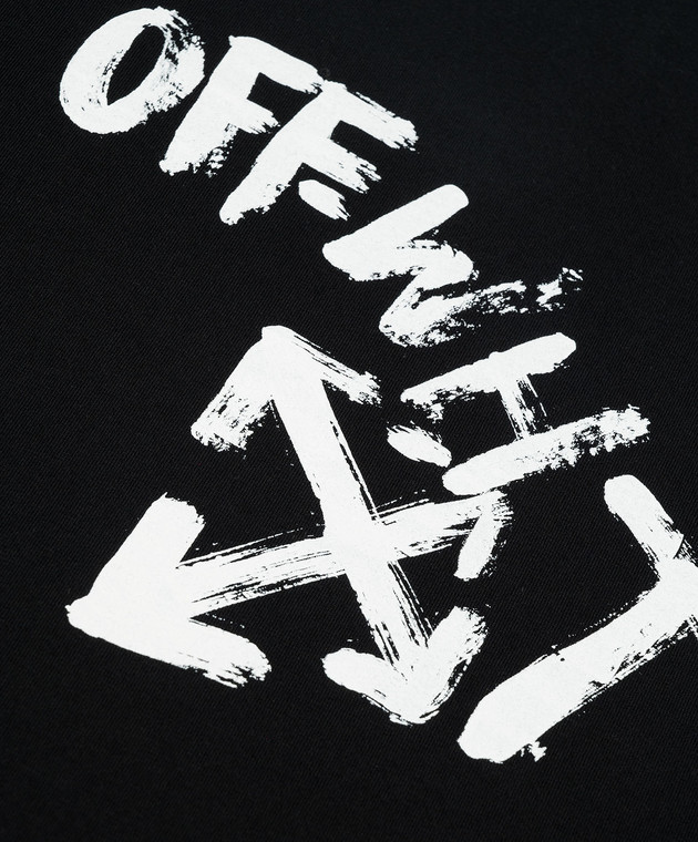 Off-White Детская футболка с контрастным принтом логотипа OBAA002F23JER010 изображение 3