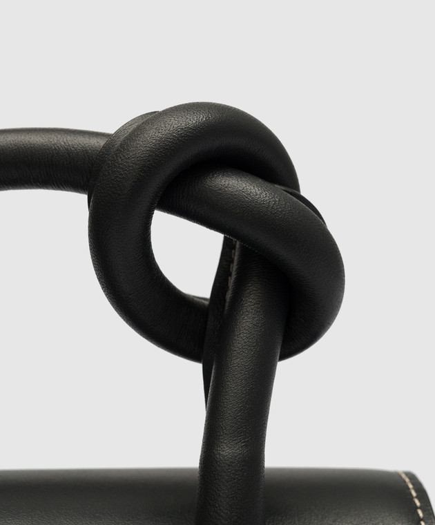 YUZEFI Черная кожаная сумка-седл Pretzel PRETZEL изображение 5