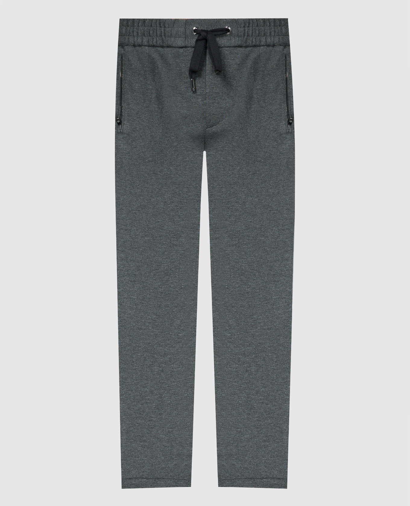 Gray sweatpants with logo embroidery