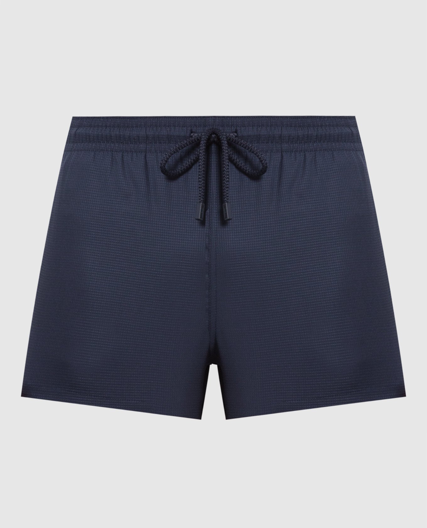 Micro Carreaux Blue Wool Swim Shorts