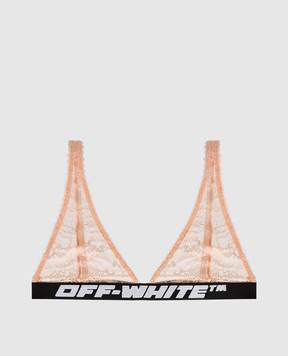 Off-White Orange bralette with lace OWUA037S23FAB001