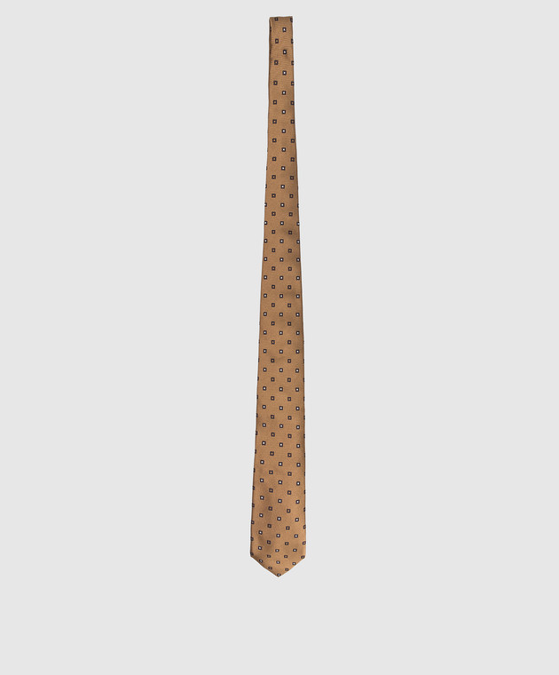 Brunello Cucinelli Темно-синя краватка з шовку в смужку MM8960018 зображення 3