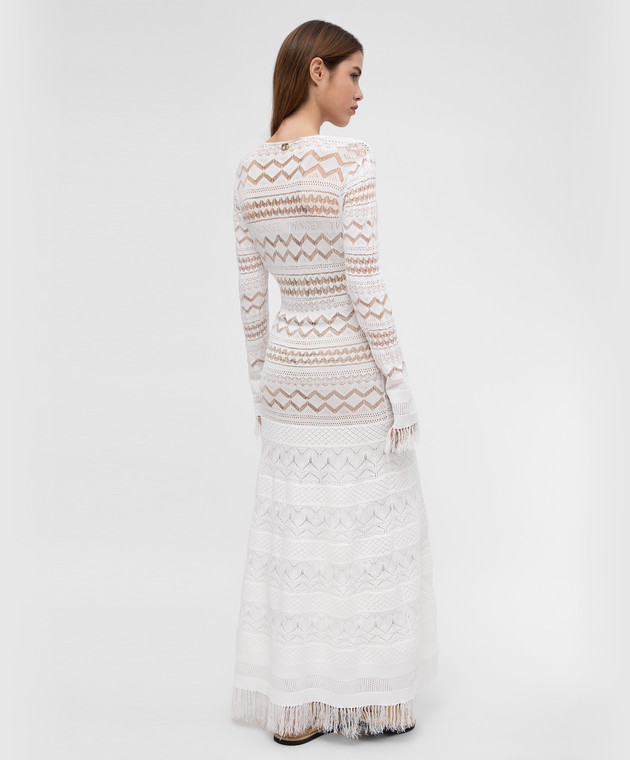 Twin Set Біла сукня в ажурний візерунок 221TP3031 зображення 4