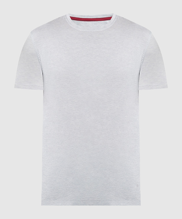 ISAIA Gray silk T-shirt MCI154J0164