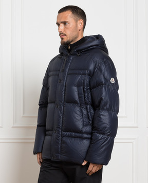 Moncler Синий пуховик Nalon с логотипом 1A000555970O