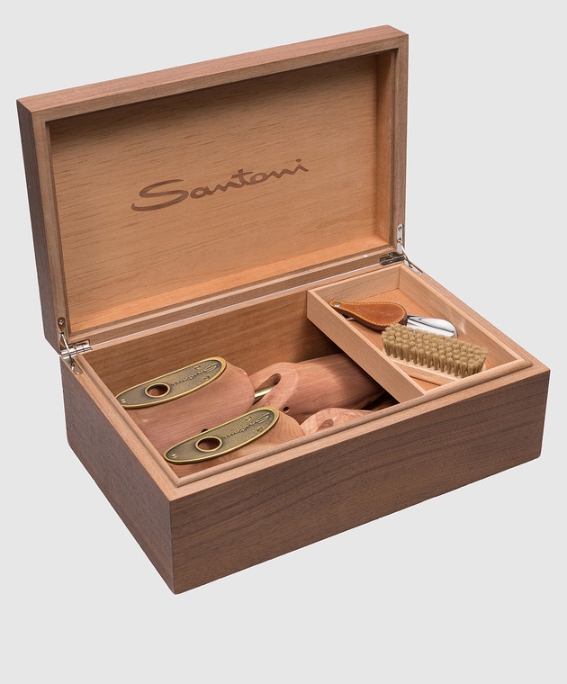 Santoni - Un kit per la cura delle scarpe composto da assorbenti, pala e  spazzola SCATLIMITEDBTG acquista online su Symbol