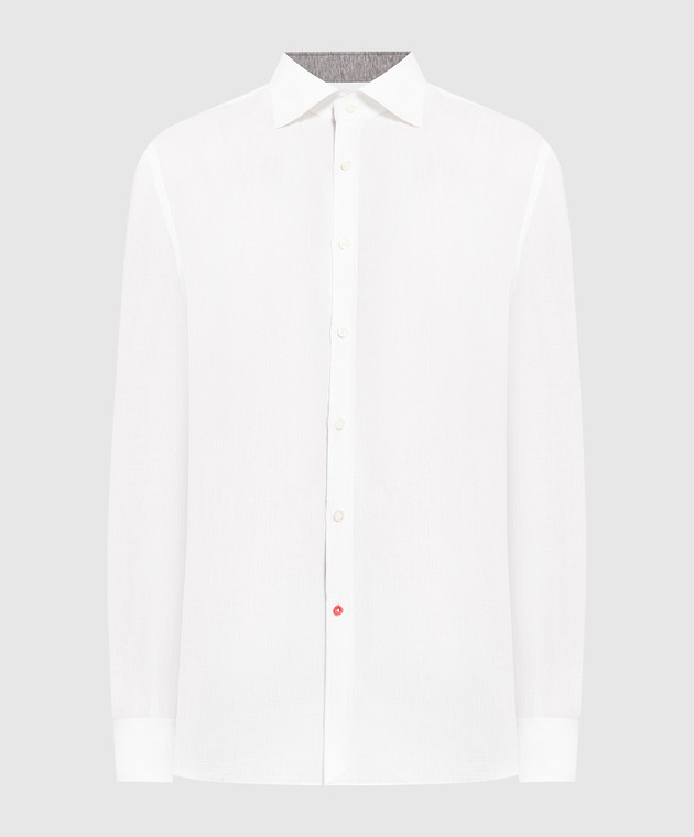 ISAIA White linen shirt CAM088C2113