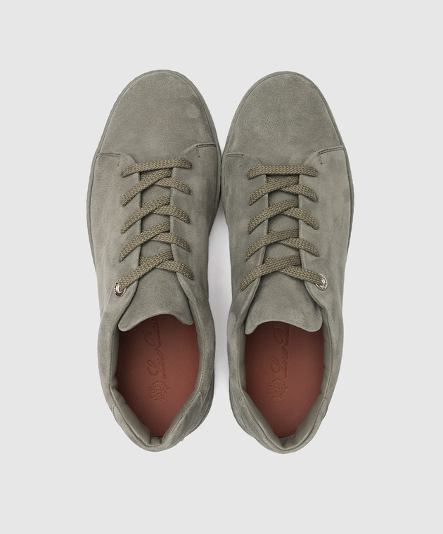 Loro Piana Серые замшевые кеды Nuages FAI2574 изображение 4