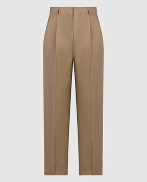Toteme Коричневые брюки с шерстью 234WRB847FB0066