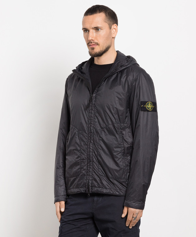 Stone Island Черная куртка с логотипом патча 781542025 изображение 3