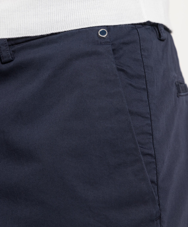 Kiton Blue pants with logo patch UFPPEJ0730B изображение 5