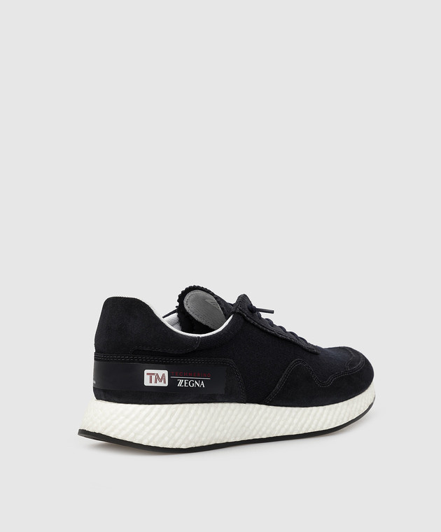 Ermenegildo Zegna Темно-синие кроссовки LHTSOA4411X изображение 4