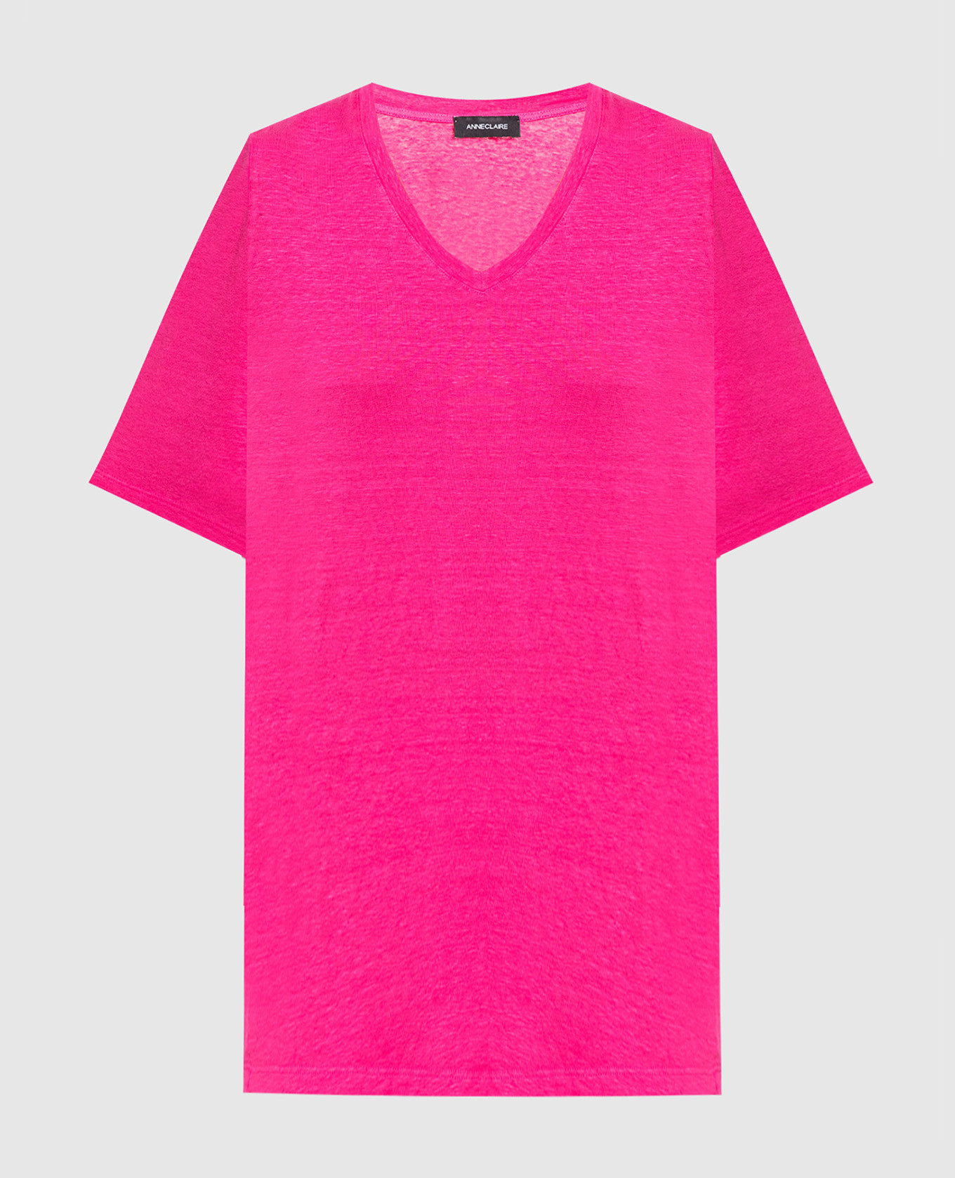 Розовая футболка из льна