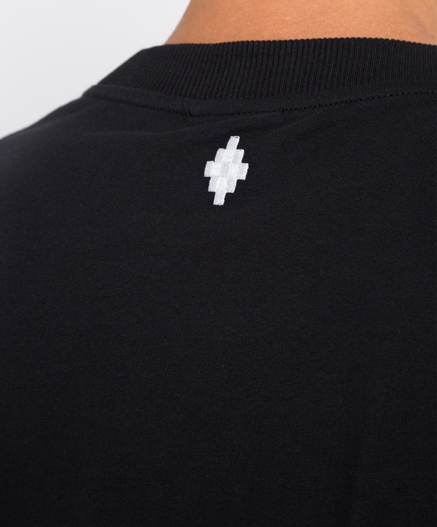 Marcelo Burlon Черная футболка с принтом CMAA018F22JER009 изображение 5