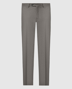 Enrico Mandelli Коричневые брюки Boston из шерсти и кашемира. BOSTON3821
