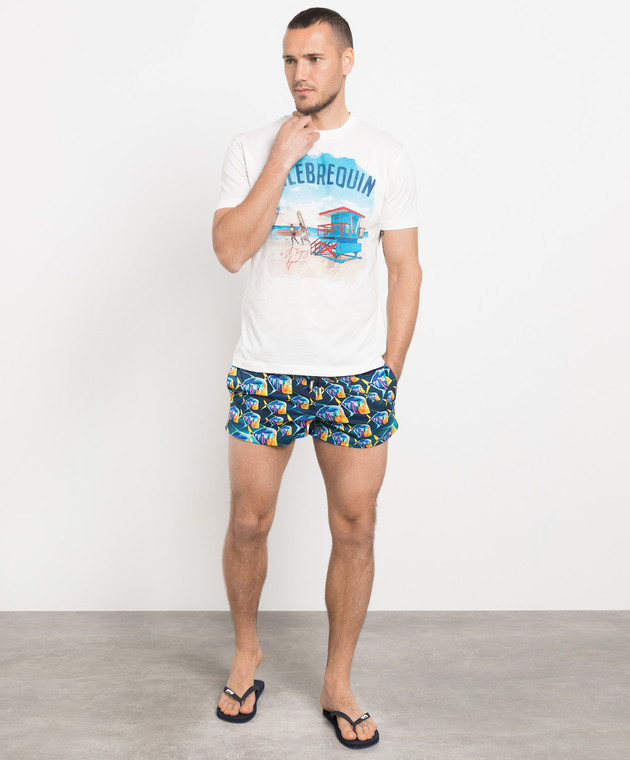 Vilebrequin Blue Manta swim shorts with print MTAU3F17 image 2