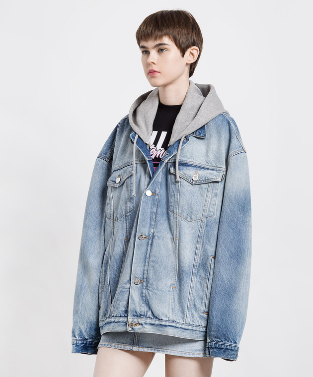 Vetements Hooded Denim Jacket