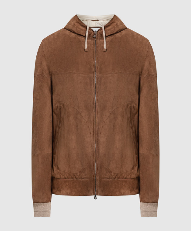 Brunello Cucinelli - Коричневая замшевая куртка M0PCL1957 купить в Symbol
