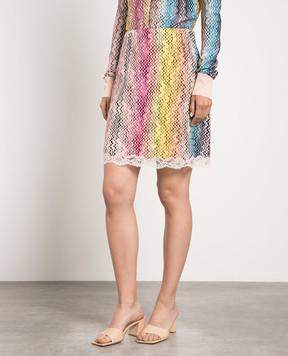 Missoni Спідниця міні в геометричний принт з мереживом DS23SH1NBR00JT