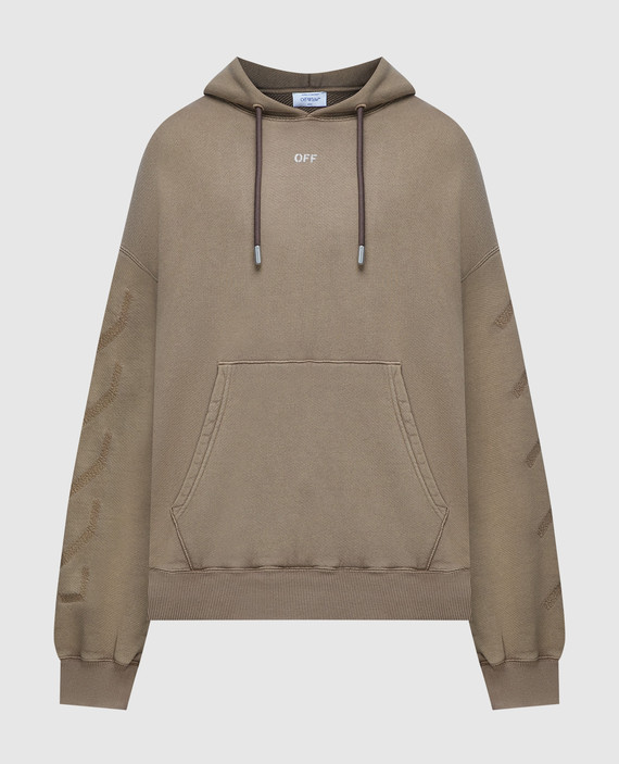 Brown hoodie with S.Matthew print