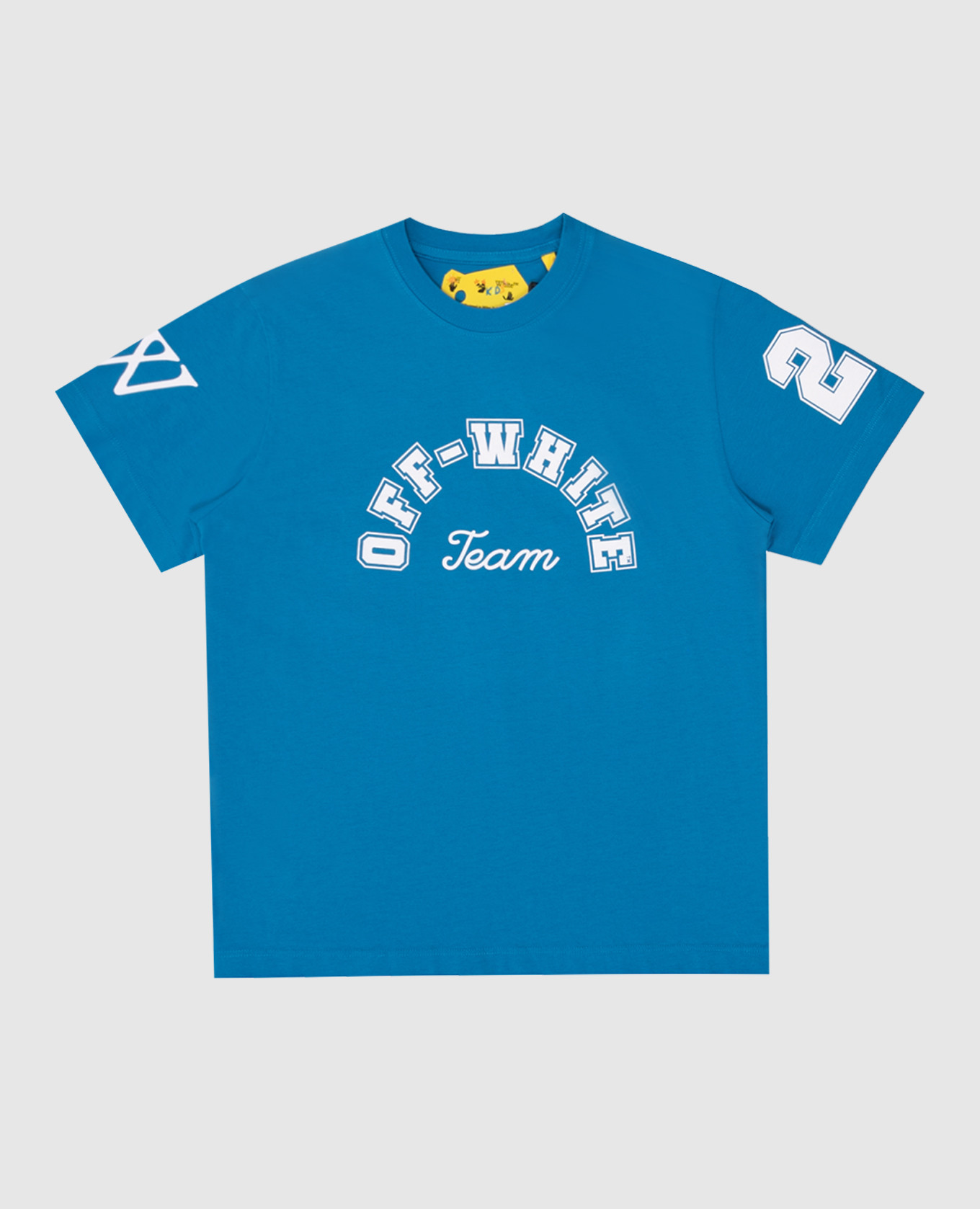 Children's blue t-shirt with logo print