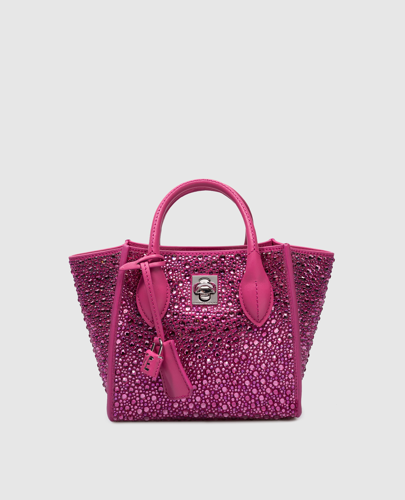 Maggie pink suede bag with crystals