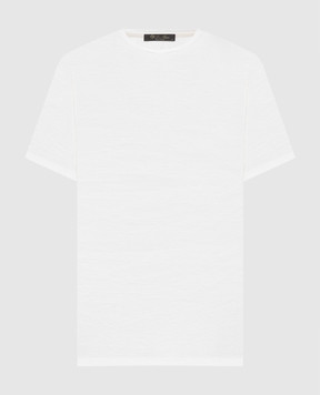 Loro Piana Белая футболка с шелком FAF6128