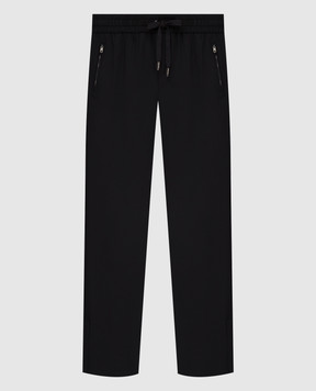 Dolce&Gabbana Чорні штани з вовни GV49ETFUBE7