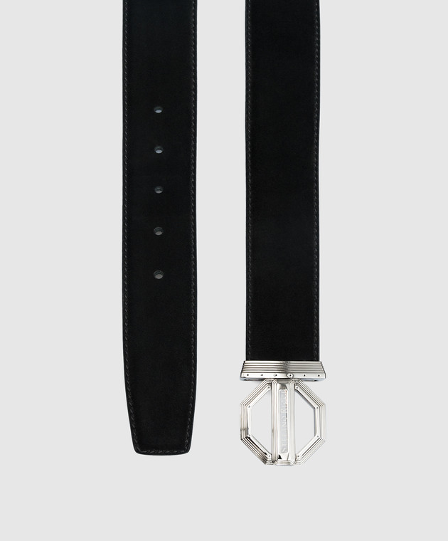 Stefano Ricci Black suede belt with logo N381SDC554U image 3