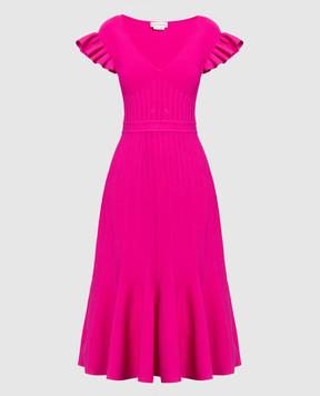 Alexander McQueen Розовое платье 698381Q1A0L