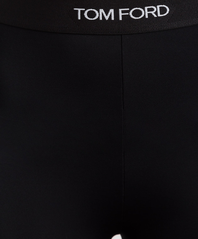 Tom Ford Чорні штани з контрастним логотипом PAJ096JEX010 зображення 5