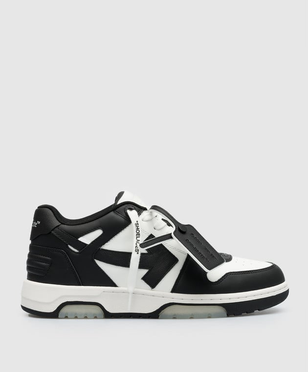 Off-White - Out Of Office leather sneakers with logo OMIA189C99LEA007 ...