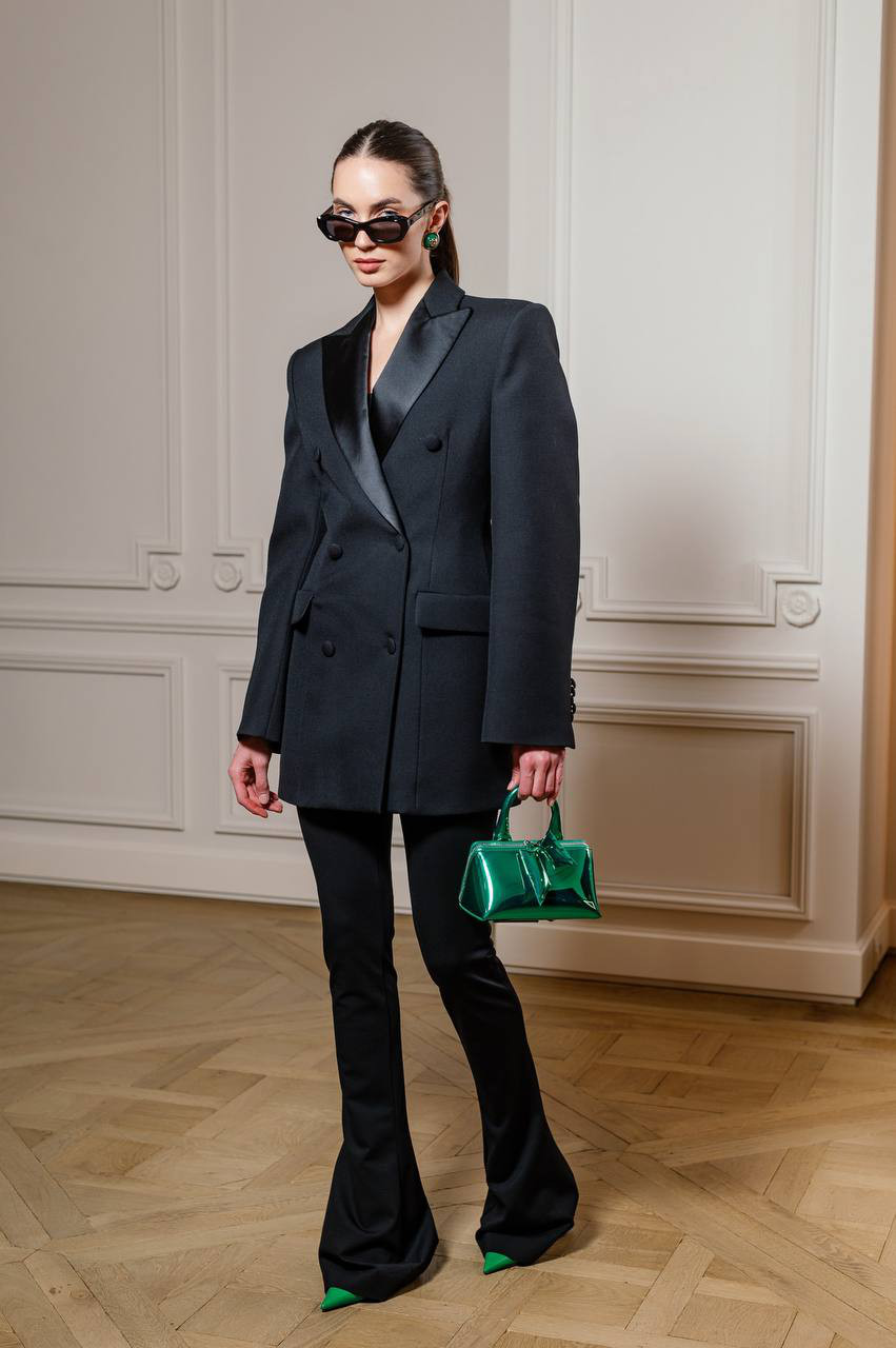 WARDROBE.NYC Чорна сукня-жакет з вовни W4053R14 зображення 6