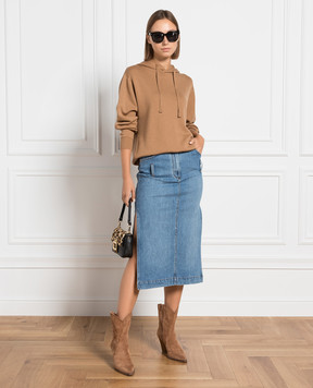 John Smedley Коричневе худі Rae з вовни RAE